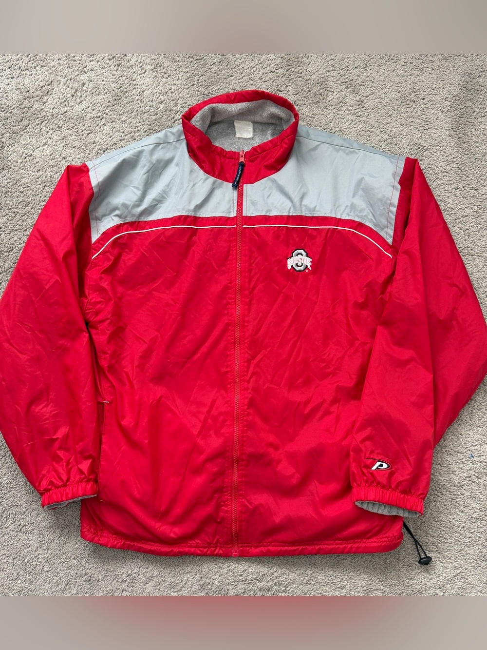 Vintage 90s Pro Player Ohio State Buckeyes Fleece Lined Heavy Jacket Mens XL Red